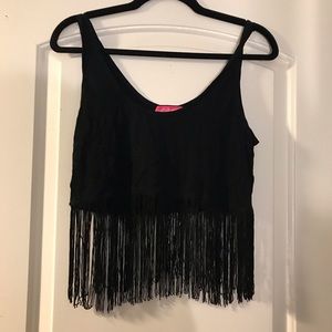 Long fringed crop top